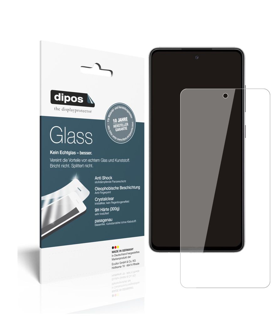2x Schutzfolie für Samsung Galaxy A52s 5G - Anti-Shock 9H Folie dipos Glass Kunststoffglas
