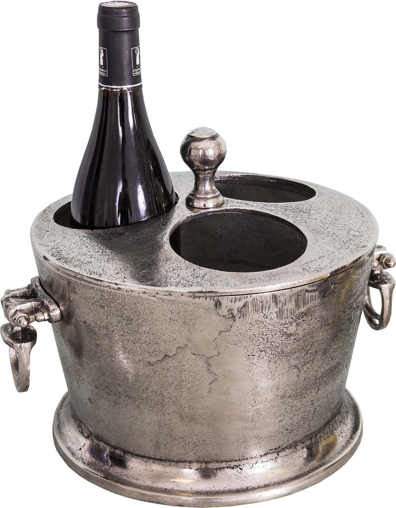 Antic Line Aluminium Alkoholkühler für 3 Flaschen