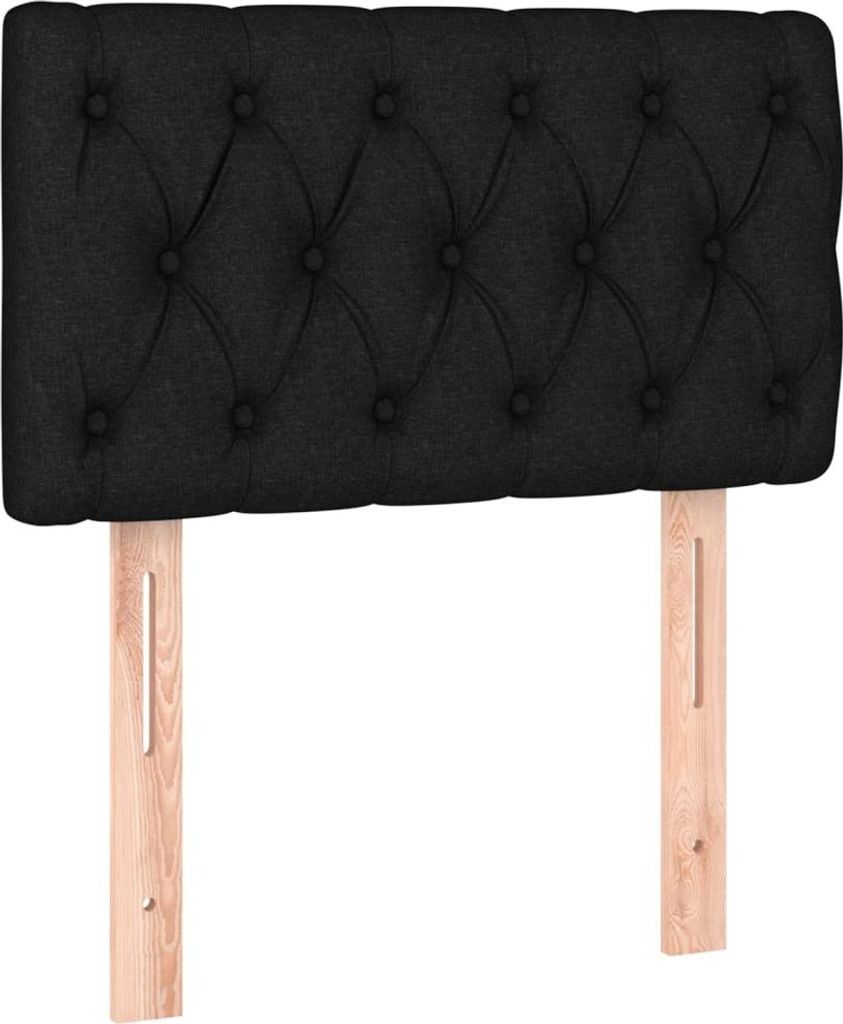 vidaXL Kopfteil Schwarz 80x7x78/88 cm Stoff