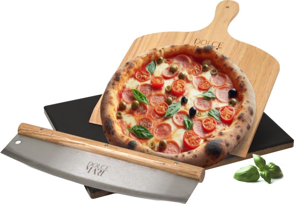 Súprava kameňov na pizzu z prvotriedneho dreva, šupka na Obrázok produktu 