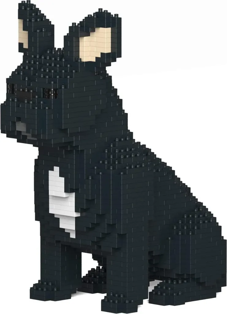 Puzzle 3D Bouledogue français en briques JEKCA ST19FB04-M03 Jeu créatif