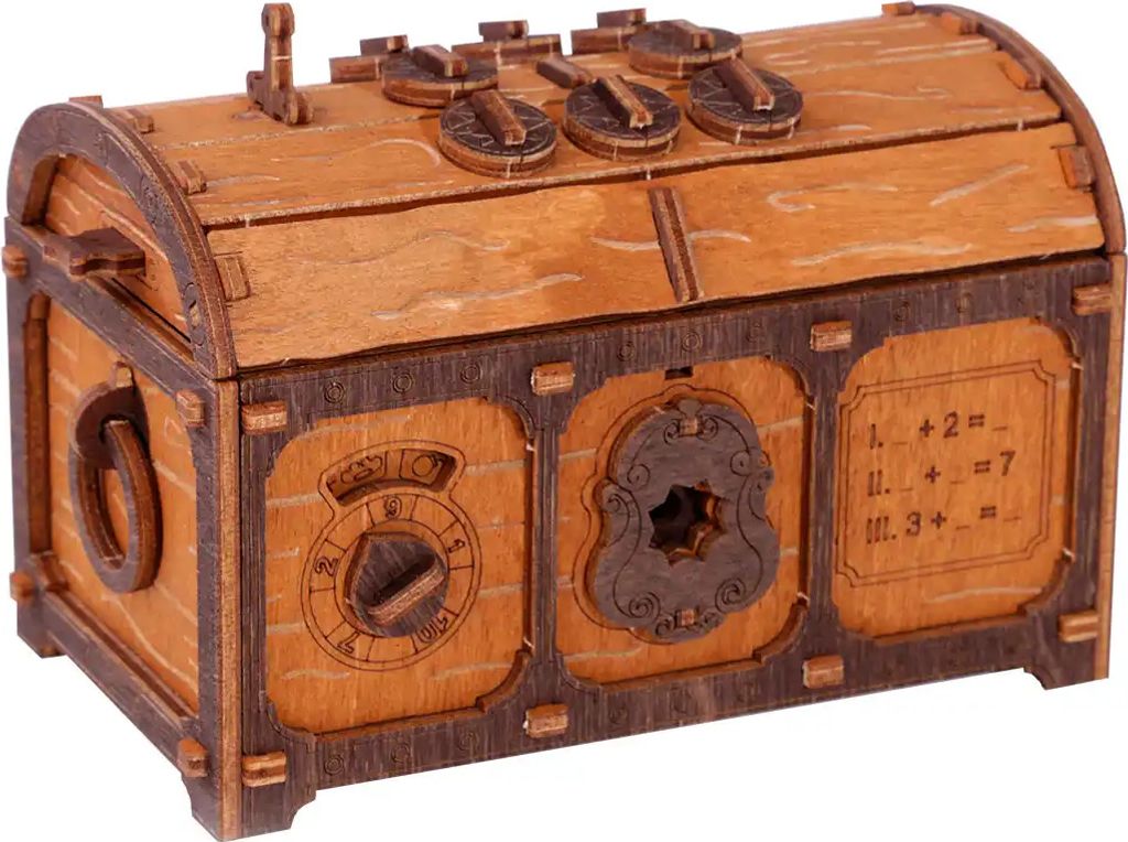 WOODEN CITY 3D puzzle en bois Salle d'évasion : coffre au Image du produit 