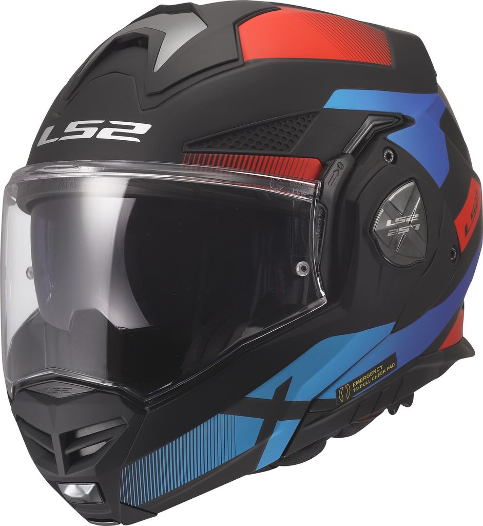LS2 FF901 Advant X Nova Klapphelm, schwarz/rot/blau, S (55/56)
