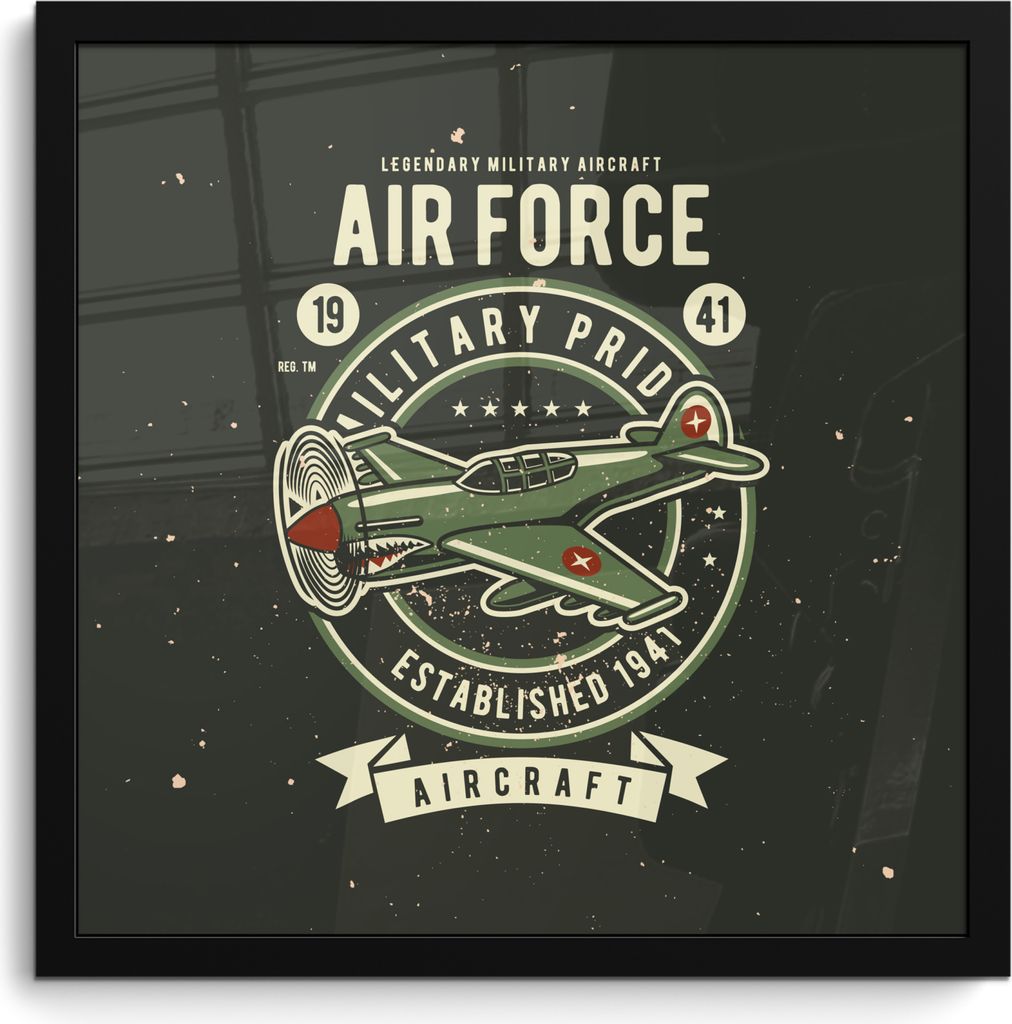 MuchoWow® MuchoWow® Gerahmtes Poster Mancave - Flugzeug - Produktbild 
