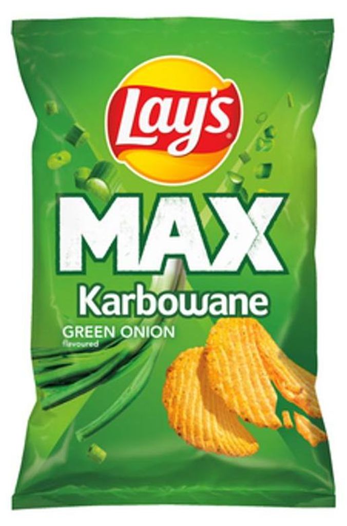 Chipsy ziemniaczane karbowane o smaku zielonej cebulki 120 Obrázek produktu 