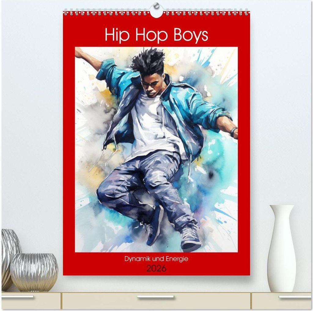 Hip Hop Boys. Dynamik und Energie (hochwertiger Premium Wandkalender 2026 DIN A2 hoch), Kunstdruck in Hochglanz