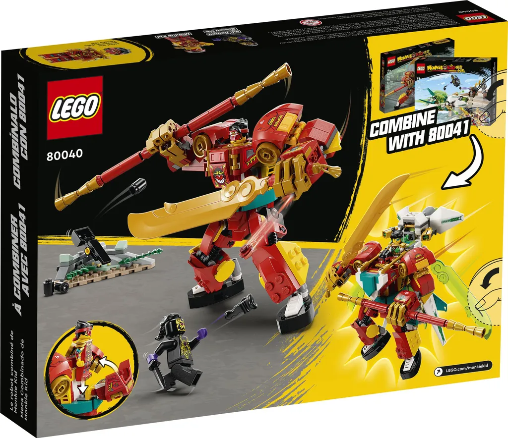 Robot Articulé LEGO Monkie Kid 80040 Jeu de Construction Figurine Mech