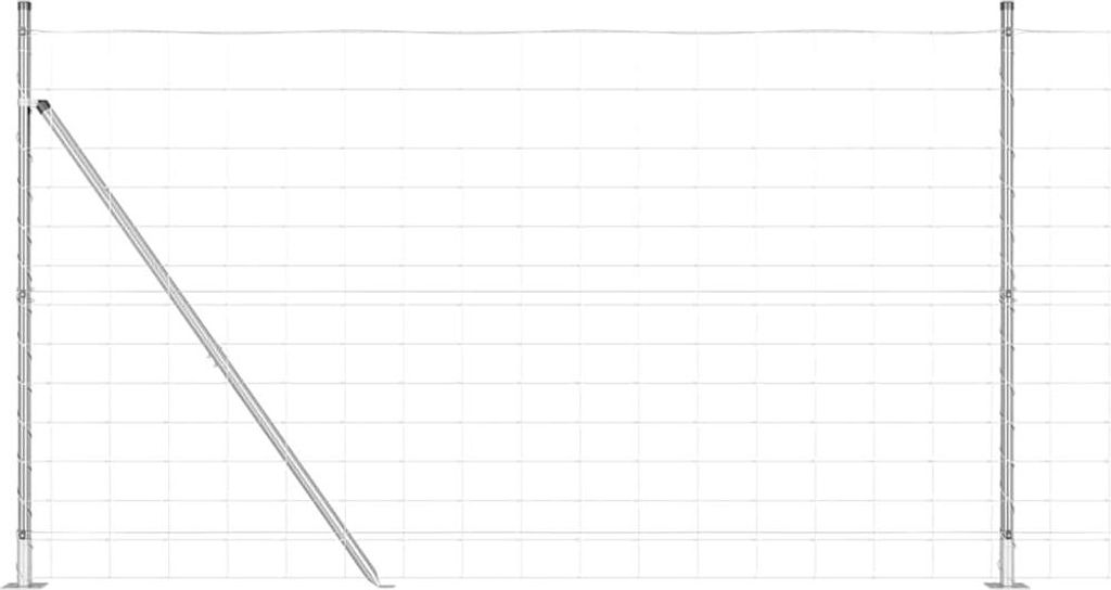 vidaXL Zaunpfosten Galvanisiert 25 x 1,4 m Stahl
