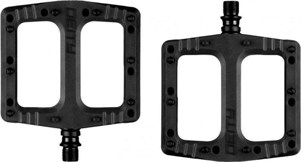 Deity Deftrap Plattform-Pedale Black - 113×103 mm Nylon-GFK-Komposit, 10 Pins...