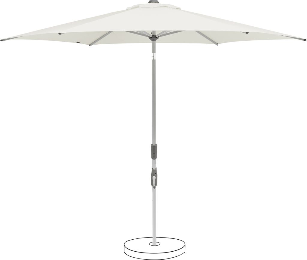 Suncomfort by Glatz Sonnenschirm Mittelstockschirm Slide, Ø 300cm , rund, Farbe Sand white
