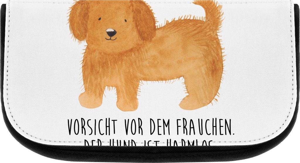 Mr. & Mrs. Panda kosmetiktäschchen Hund Flauschig - Weiß - Geschenk, Kosmetiktasche, kulturtäschchen, Kulturtasche, Hunde, Witzig, Hundeliebe, M...