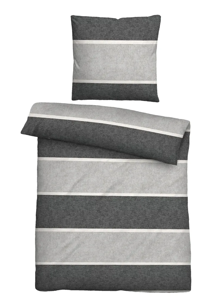 Biancheria Letto Biberna Flanella 155x220 Morbida e Calda Grigia