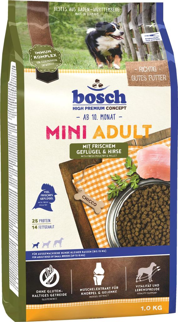 Bosch 5206001, Dorosły, Mini (5 - 10 kg), Proso, Drób, 1 Zdjęcie produktu 