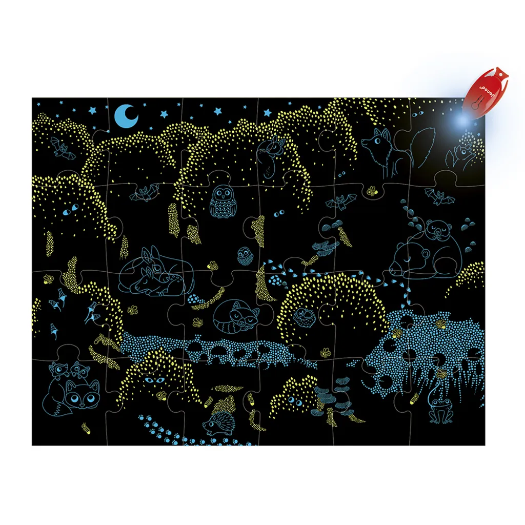 Puzzle Enfant 3 ans Janod Forêt Magique - Activité Calme 24 Pièces