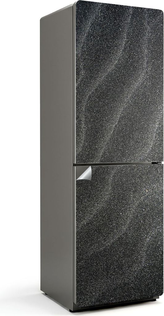 Wellen auf dem Sand – Kühlschrank Aufkleber – Klebefolie Kühlschrank – Kühlschrank Nachbildung – Kühlschrankfolie selbstklebend – Kü...
