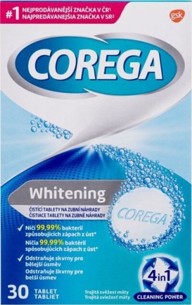 Corega - Whitening 30 Dental Cleaning Tablets 30.0ks Zdjęcie produktu 
