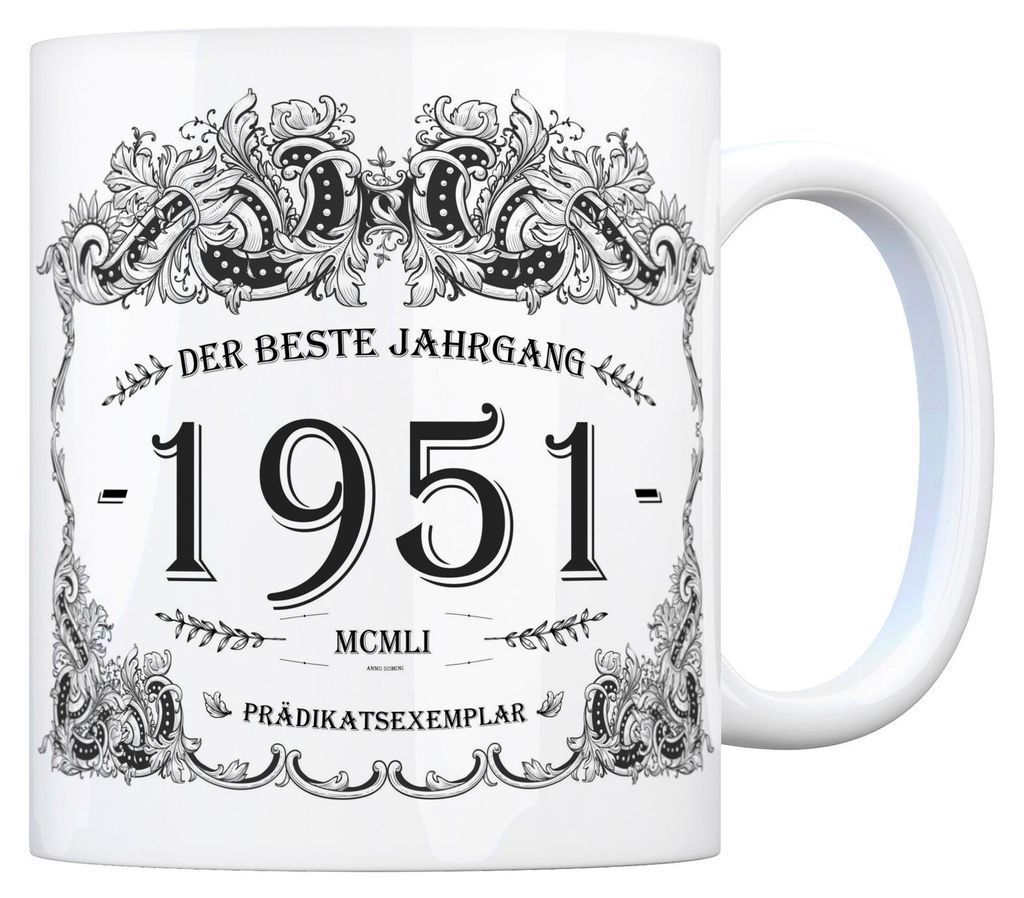 1951 der beste Jahrgang Kaffeebecher Tasse Kaffeetasse Geburtsjahr Geburtstag