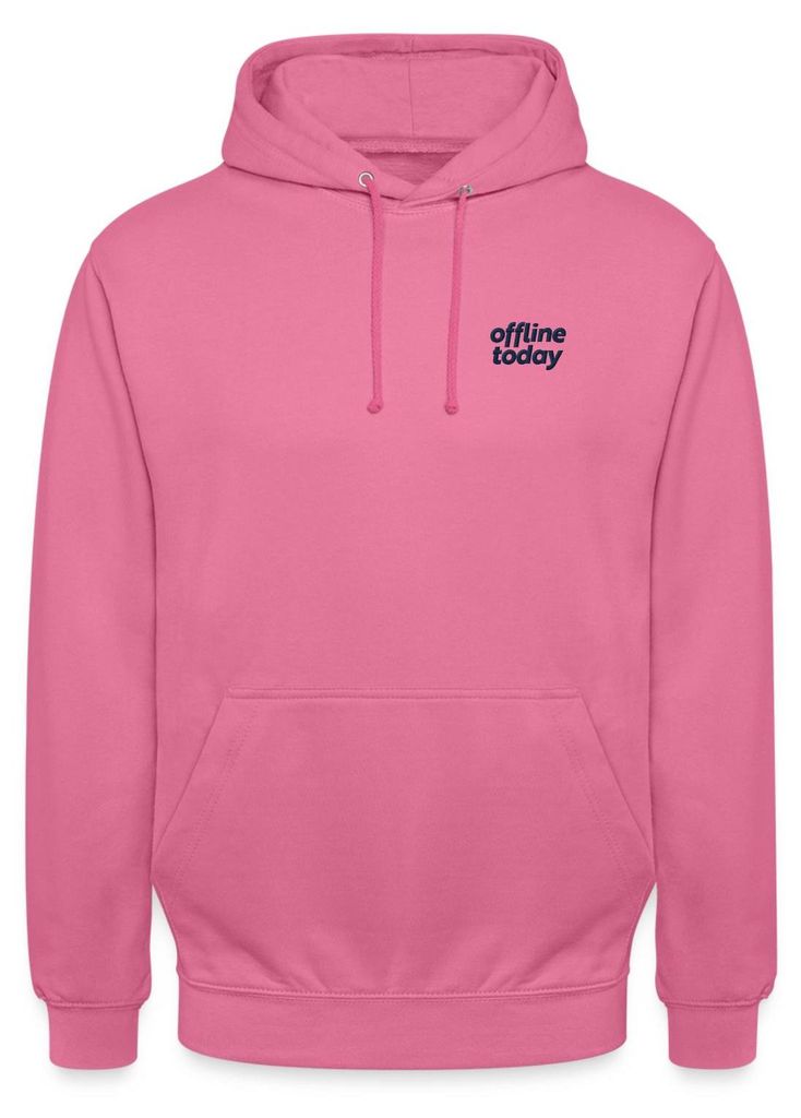 Spreadshirt Stickmotiv Offline Today Heute Offline Uni Hoodie, XXL, Pink