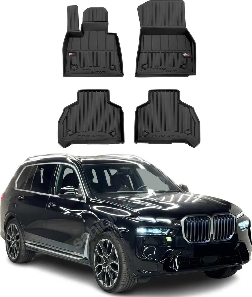 Tappetini Auto BMW X7 G07 2019-2025: Design TPE Nero di Classe