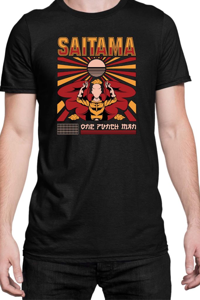 Herren T-Shirt Manga Japan Anime Comics Animation One manga Punch Anime Man 049, Man 4XL / Schwarz