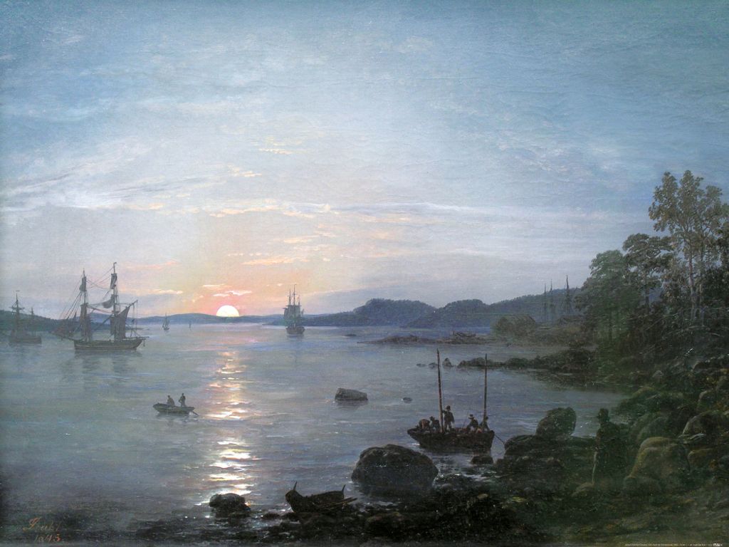 Johan Christian Dahl Kunstdruck Bild - Fjord Bei Produktbild 