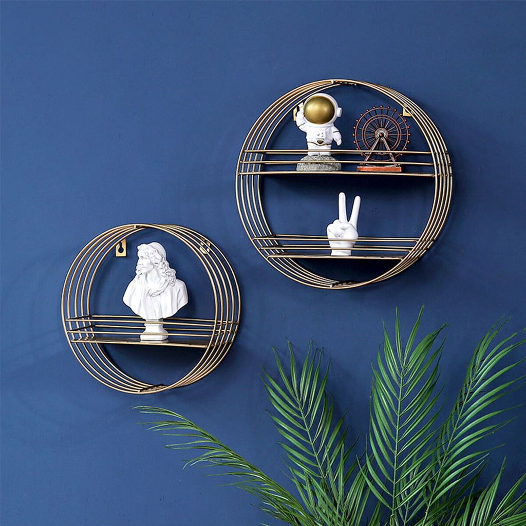 Wall Shelves Rack Metall Lagerung Eisen Würfel Regal Hexagonal Raster Schlafzimmer Regal - Einzellage