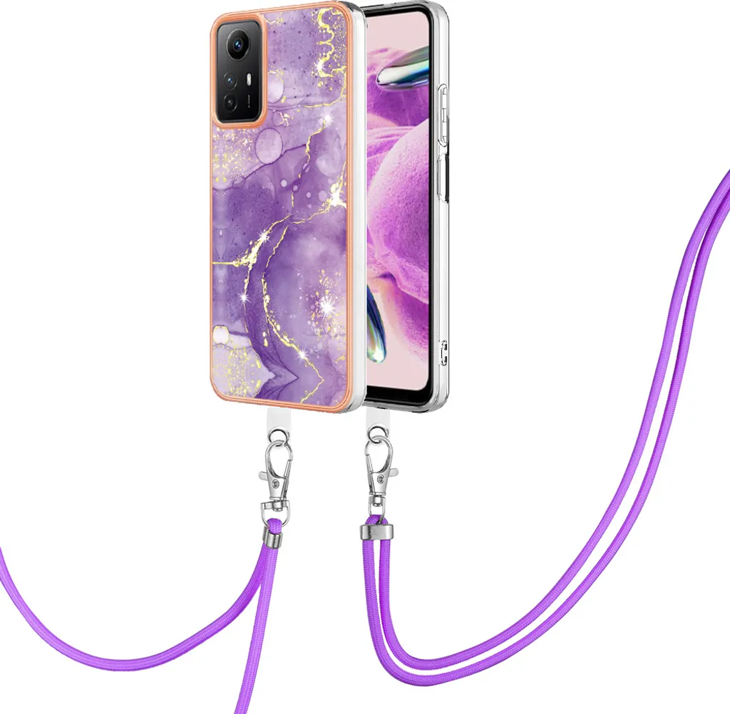 Custodia WBWONE Per Xiaomi Redmi Note 12 4G – Cover Punk Con Supporto, Bianco