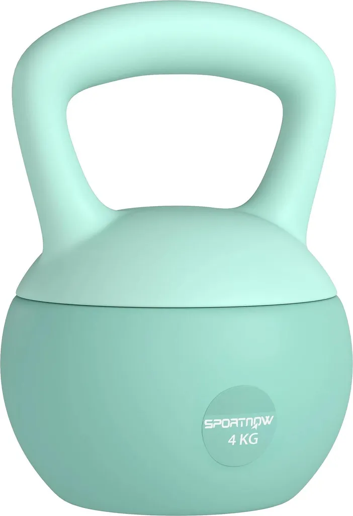 Kettlebell de Musculation Vert à Poignée Grip et Rembourrage Souple