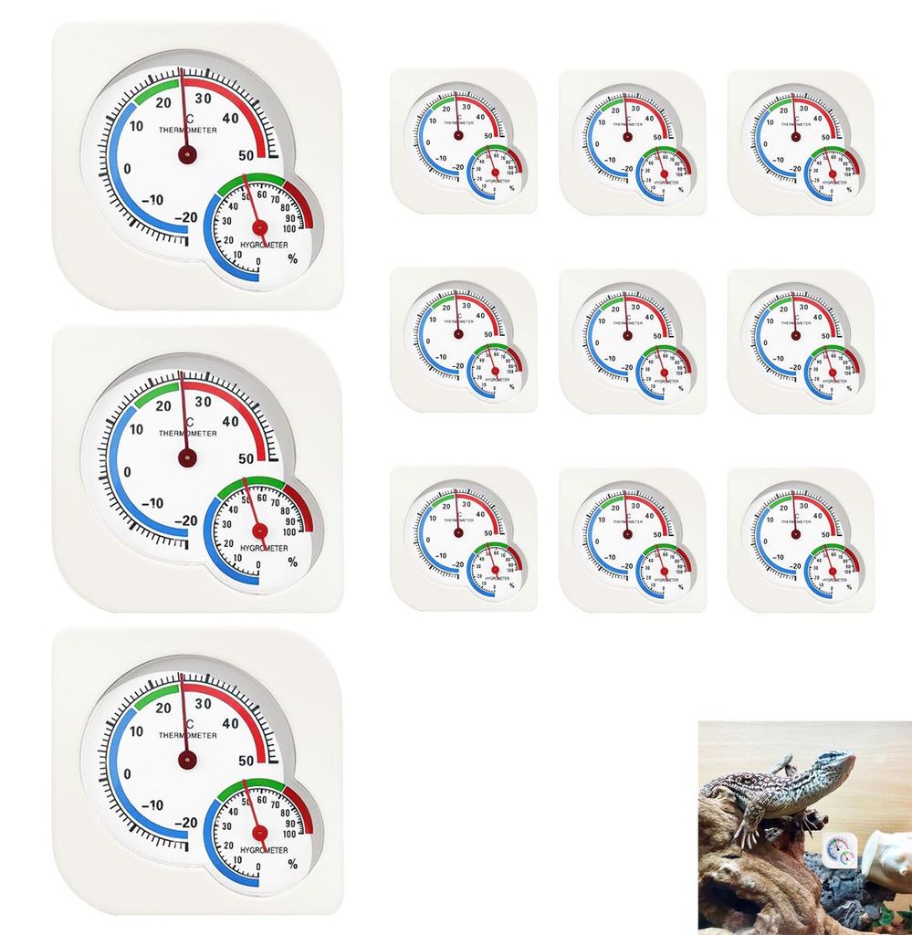 12er-Set Mini-Thermometer und Hygrometer für den Produktbild 