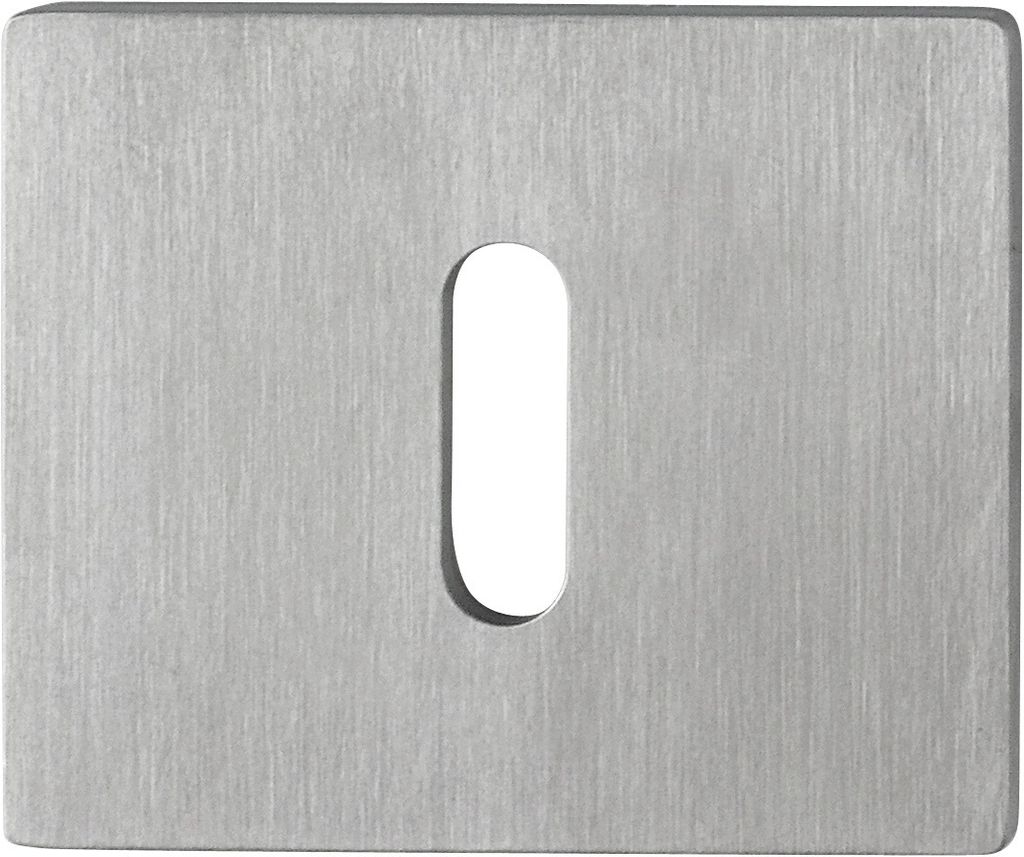 Schlsselrosetten-Paar E847NS Edelstahl F69 Schildstrke 2 mm OB rechteckig