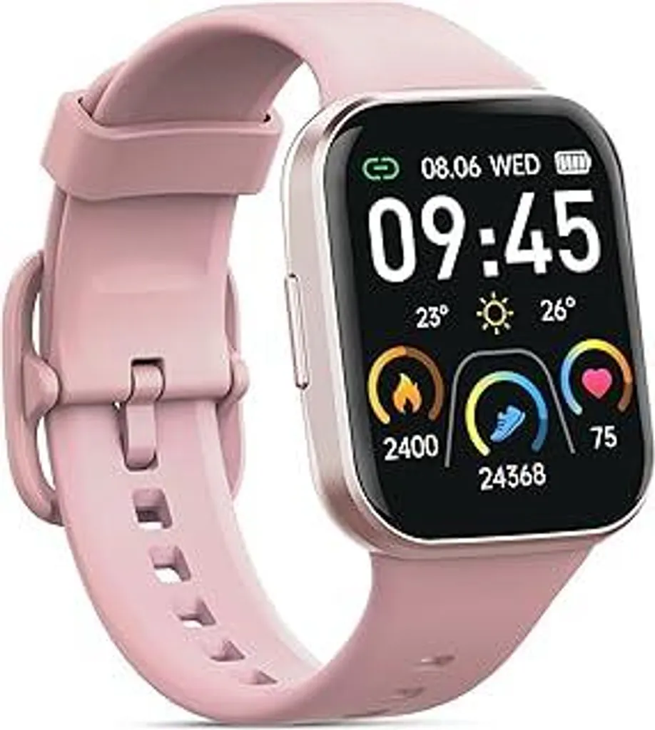 Jugeman Smartwatch Donna Rosa 1.69" | Orologio Fitness Impermeabile IP68