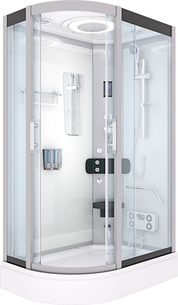 Dusche Duschkabine D60-70T2L-EC Duschtempel Sauna 120x80 cm