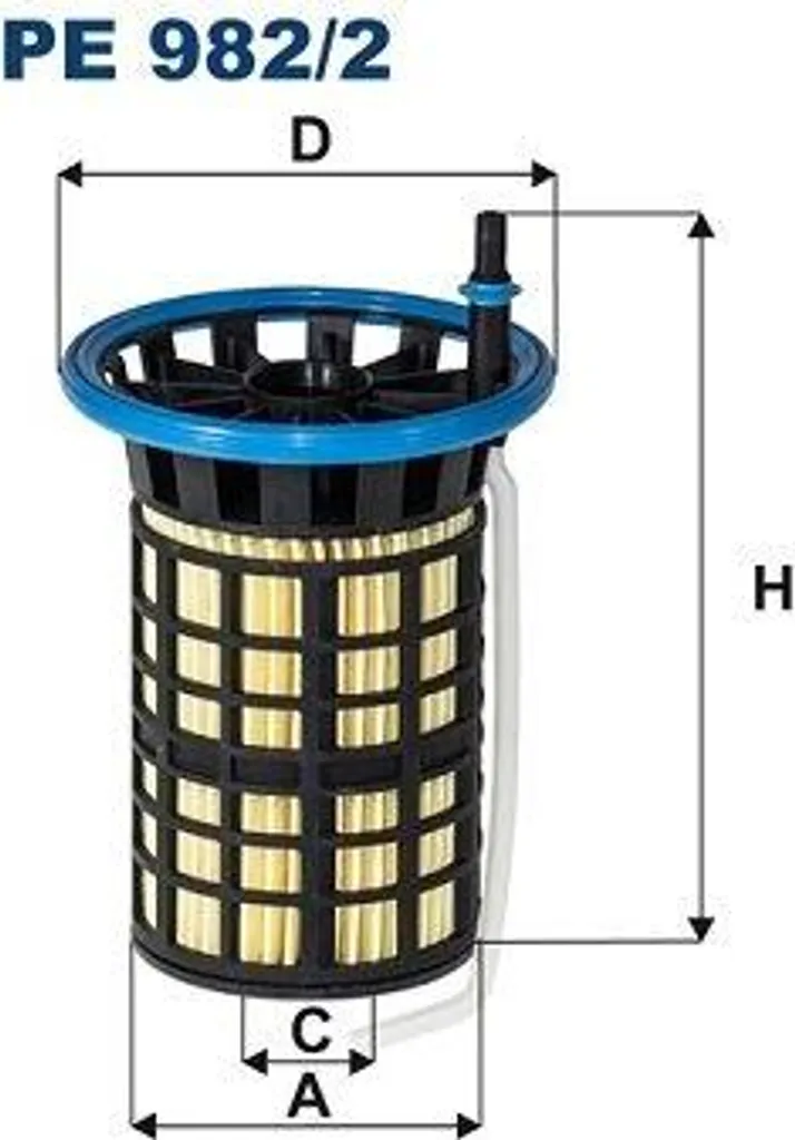 Filtre carburant OE 68223662AA avec média filtrant avancé pour Renegade