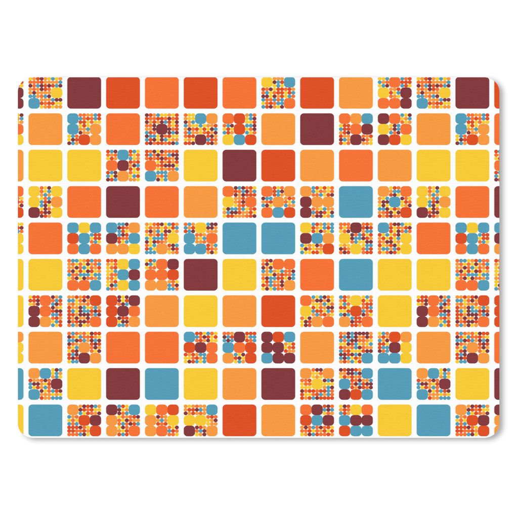 MuchoWow Mauspad Mousepad Muster - siebziger Jahre - Stadt 23x19 cm - Mousepads - Maus Mat - Pad - Mausunterlage - Schreibtischunterlage - Mauspad