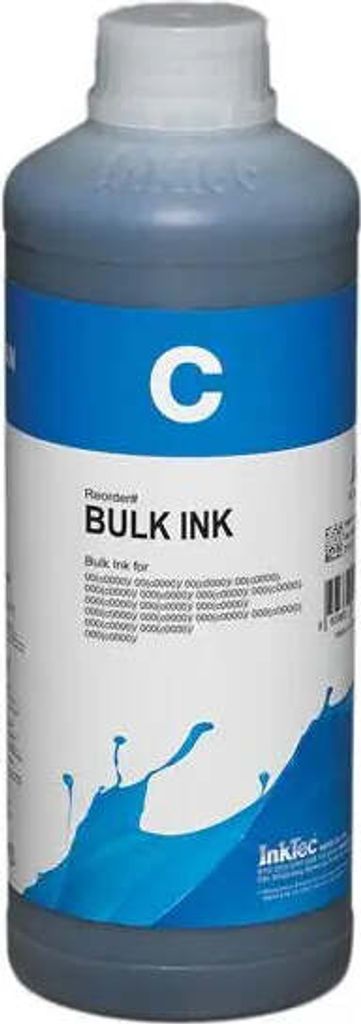 A bottle of blue ink.