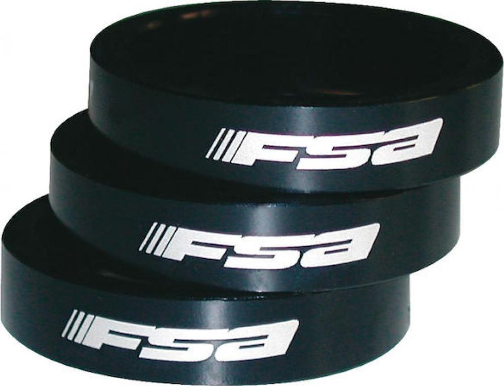 FSA Vorbauspacer Alu 5 mm x 1,5" Schwarz - Präzise Lenkerhöhe für Rennrad & M...