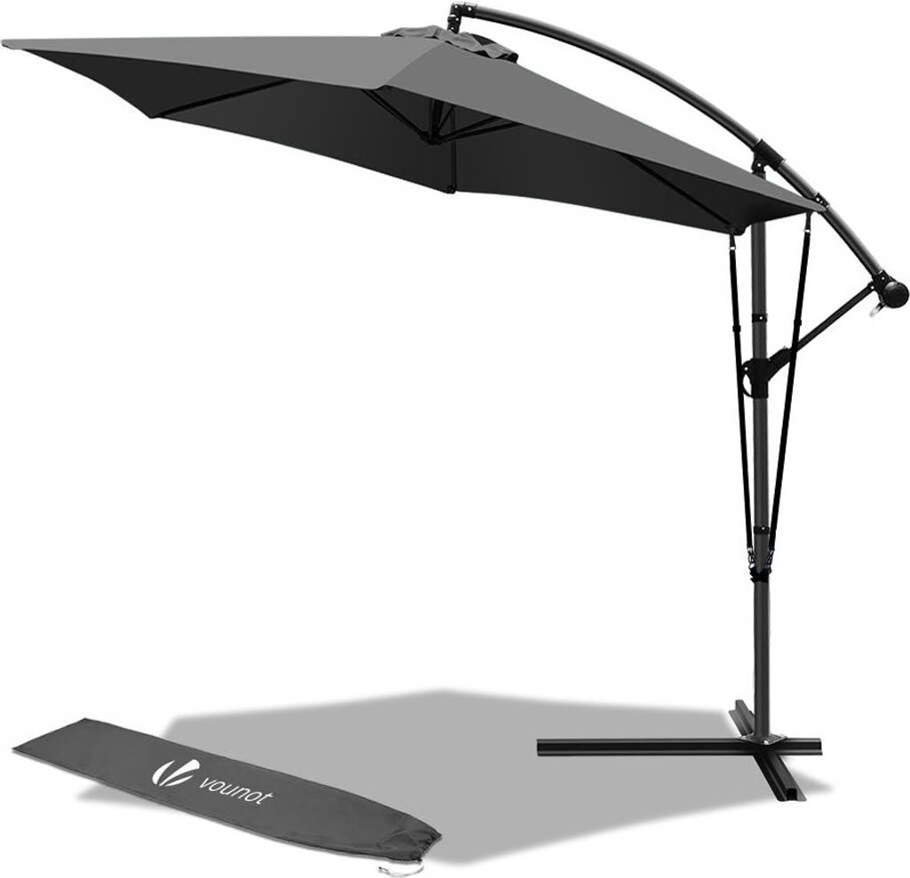 VOUNOT® 300 cm Ampelschirm, Sonnenschirm mit Windsicherung Produktbild 