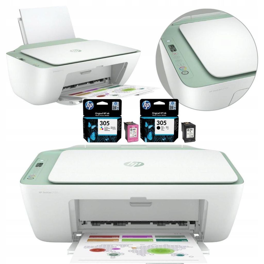 HP DeskJet 2722, viacúčelová tlačiareň s atramentovým Obrázok produktu 