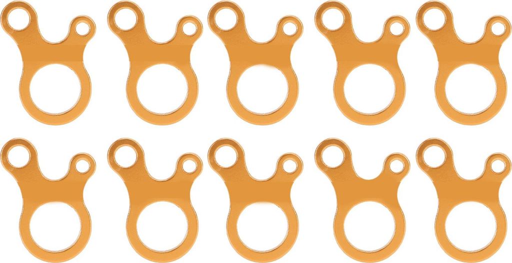 Zelt-Seilspanner 3-Loch, goldene Adjuster für Camping, Rucksack und Outdoor-Aktivitäten