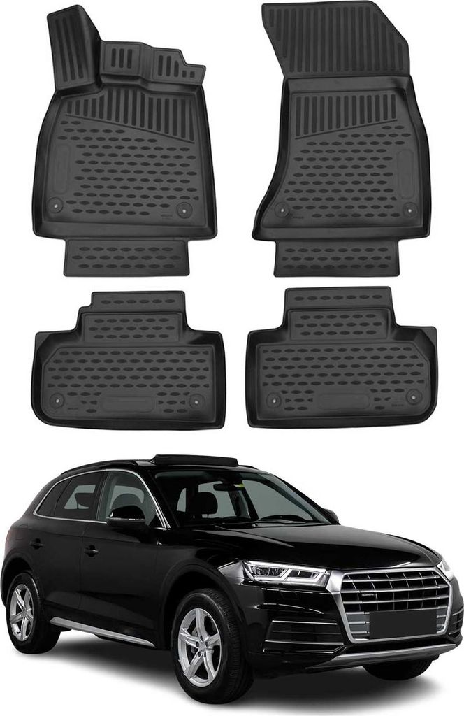 2017-2024 Audi Q5 FY Fußmatten TPE Schwarz 4 tlg