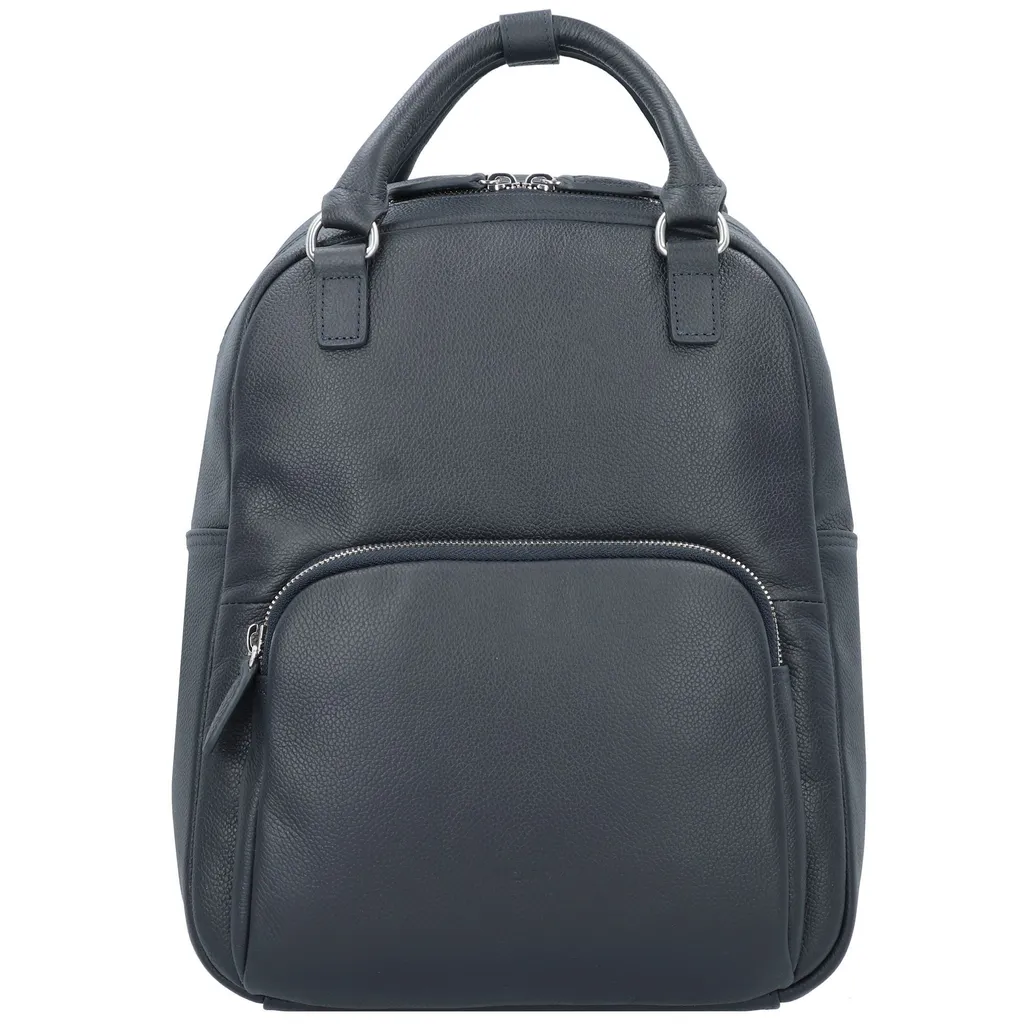 Sac à Dos Femme en Cuir Luis Picard Bleu Marine pour Loisirs et Ville