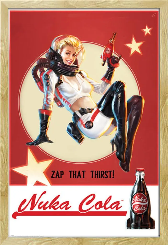 Poster Fallout 4 Nuka Cola + Cornice Shinsuke Faggio | Acquista Online