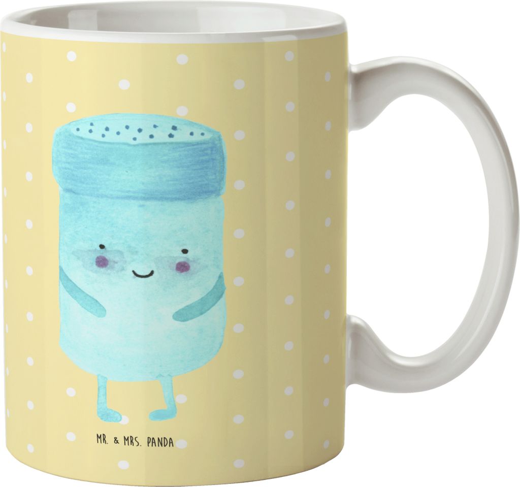 Mr. & Mrs. Panda Becher Beste Freunde Salz - Gelb Pastell - Geschenk, Lustige Sprüche, Teetasse, Trinkbecher, Kaffeebecher, Kaffeetasse, Tasse, Fe...
