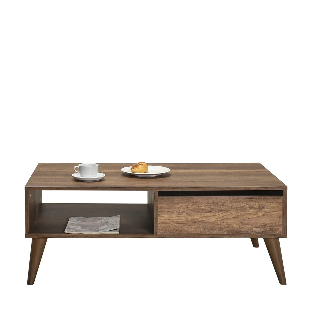 Table Basse Robuste 110x65 cm Oslo en Mélamine Durable Haute Densité - 6