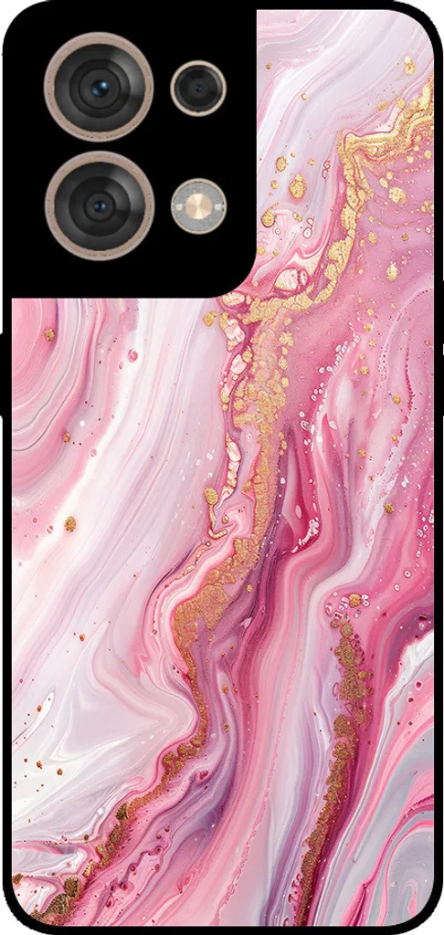 Custodia Marmo Rosa Oppo Reno8 5G: Protezione Dolce e Sicura Smartphonica