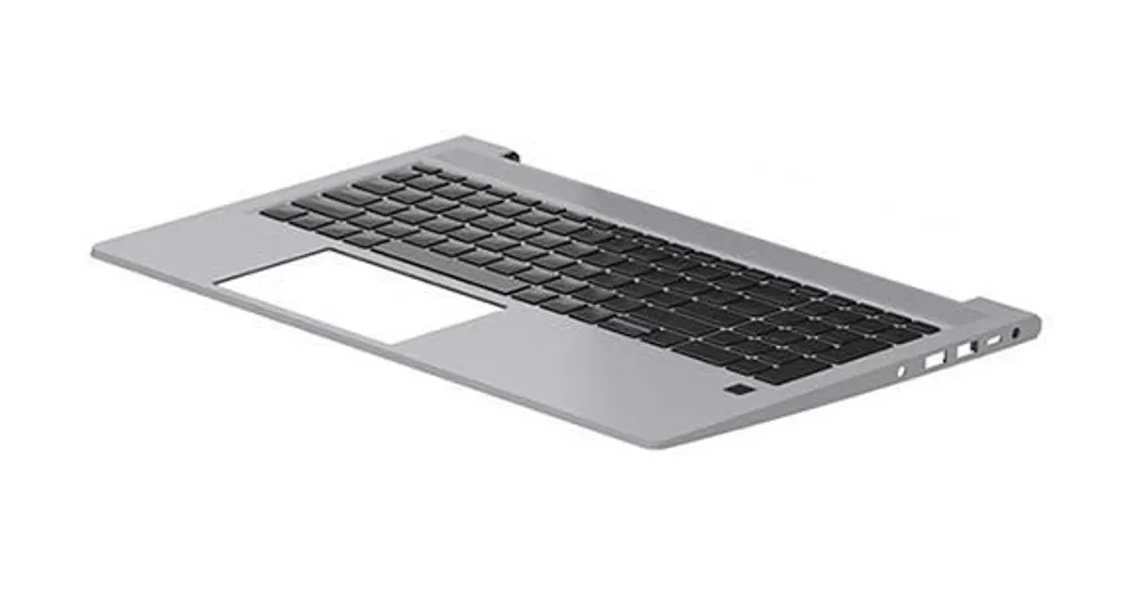 Clavier Rétroéclairé HP avec Top Cover Argent - Layout UK Haute Qualité