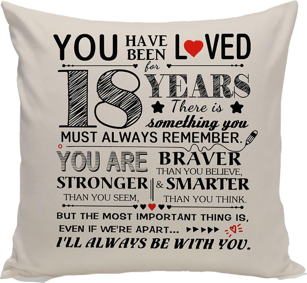 (Doppelseitig) Geschenke zum 18. Geburtstag für Mädchen, Geburtstagsgeschenke für Jungen, personalisierte Kissenbezüge (45 x 45 cm), Geschenk f...