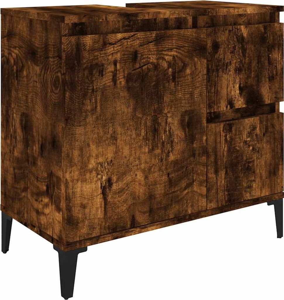 vidaXL Koupelnová skříňka Smoked Oak 65x33x60 cm Materiál Obrázek produktu 