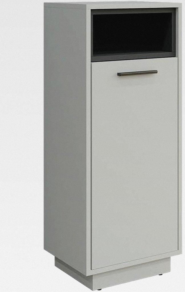 Midischrank Grau Beatrice 30x93x38 cm - Die Badezimmermöbel, Ideal für kleine Räume und schmale Nischen