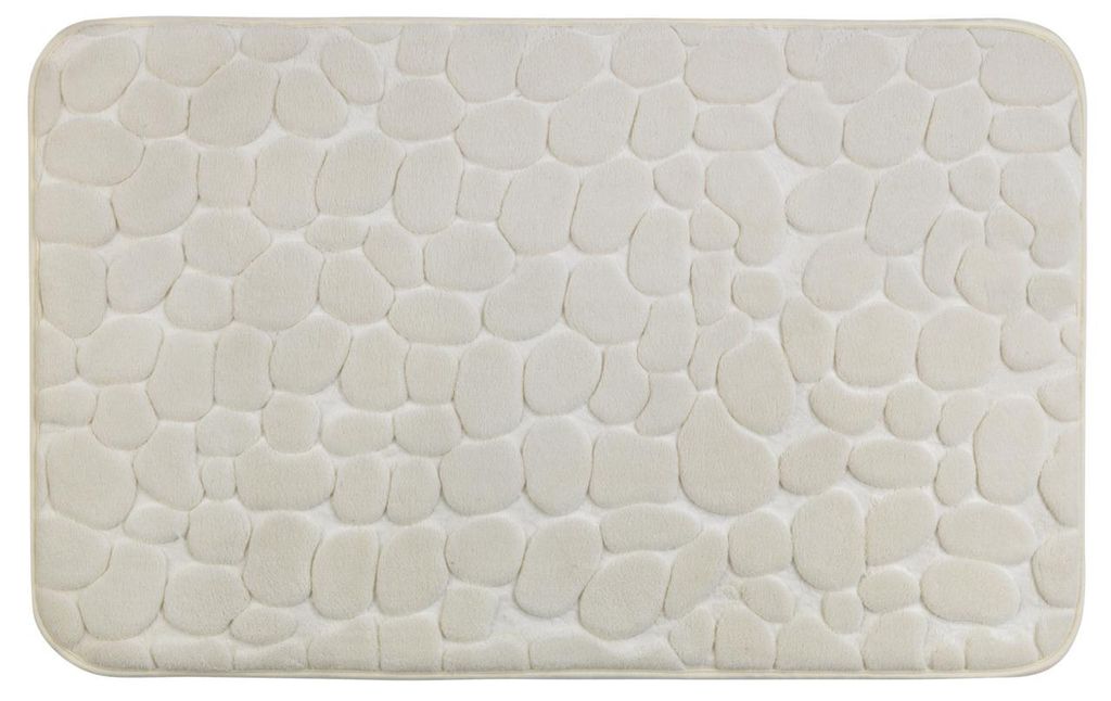 WENKO Badteppich Pebbles Beige Badematte 50x80 cm Produktbild 